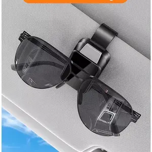 Universal Car Glasses Holder Clip – Alloy Glasses Clip for Sun Visor, Hidden Buckle Design, Sunglasses Storage Hook, Interior Car Accessories, Great Gift for Drivers