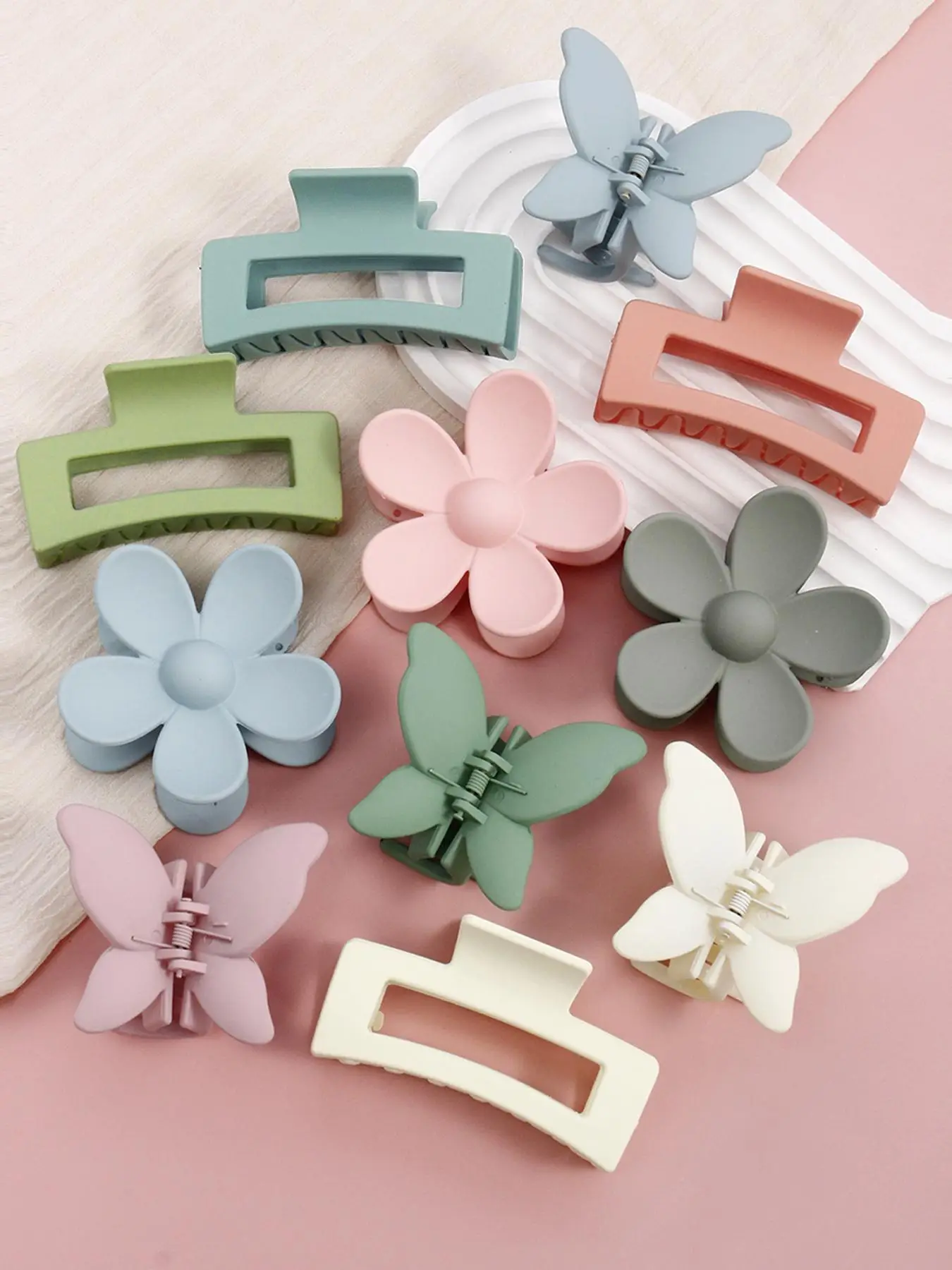 Flower & Butterfly Summer Style Hair Claws, Hollow Out Design Casual & Versatile Hair Accessories, Women's Minimalist Trendy Headwear for Party and Da