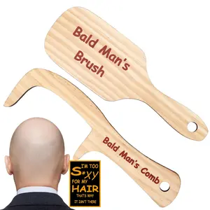 2PCS Funny Bald Man's Comb Funny Gag Gift Fathers Day Prank Gift Hair Loss Comb for Bald Men Over The Hill Party Gift Birthday for Men
