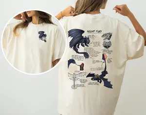 Night Fury Shirt, How to Train a Dragon T-shirt, Toothless Lovers Tee, Dragon Movie Shirt, Gift for Fans, Vintage Cotton, Full Sizes, For Men, For Women
