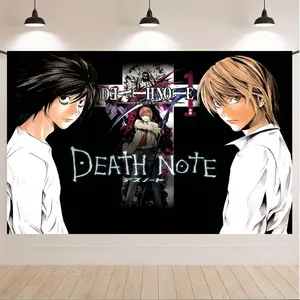 Death Note  Tapestry, Shadow Notebook Anime Wall Art Hanging, Dark Fantasy Backdrop for Home Decor