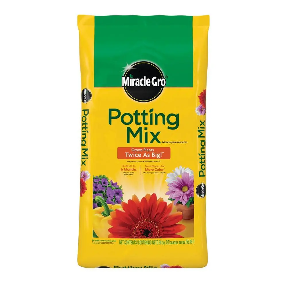 Potting Soil Mix 50 qt. For Container Plants, Flowers, Vegetables, Shrubs, Feeds up to 6 Months