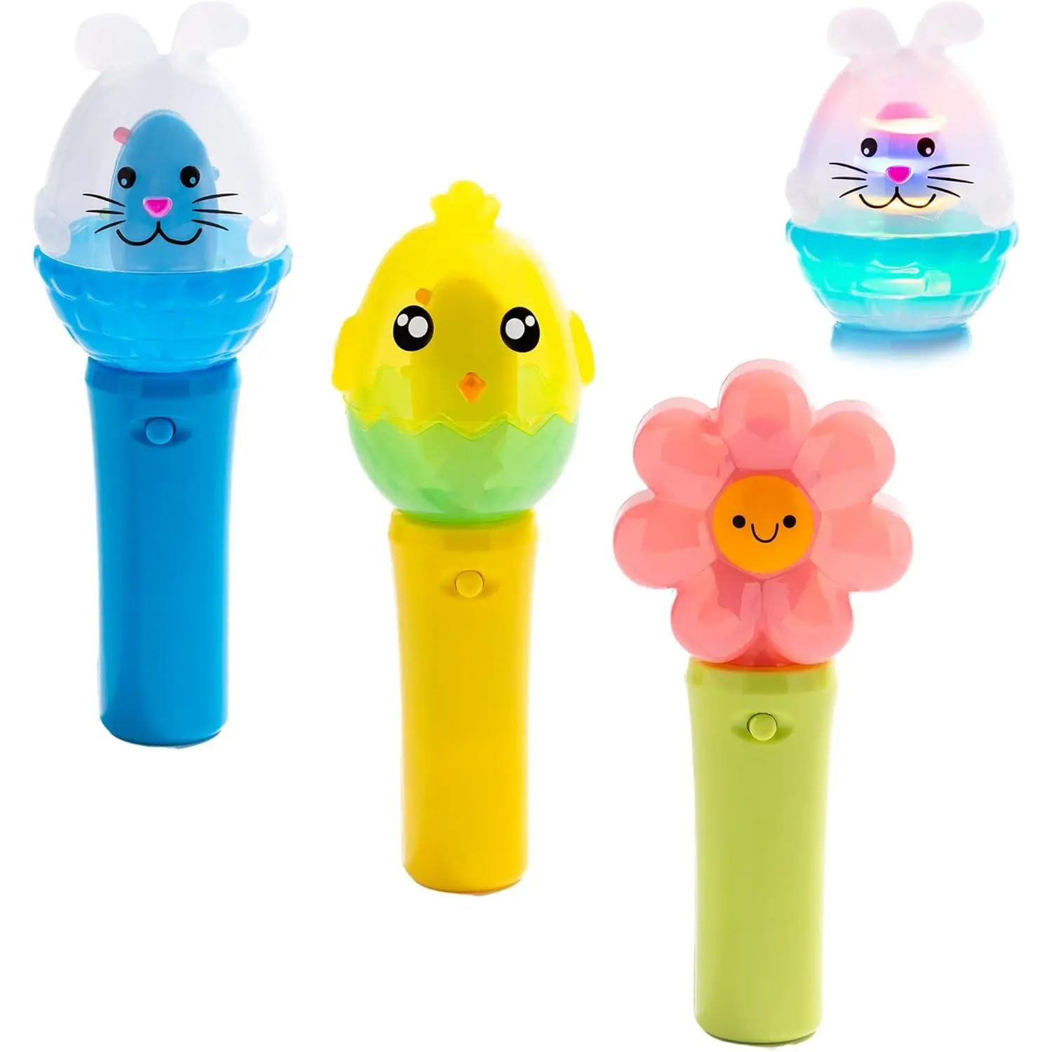3-Pack Multicolor Pastel Mini Spinner Light-Up Wands, Kids’ Scrapbooking & Stamping Tools, DIY Supplies for 3-6 Years Olds, Party Favors, Light-Up Wand, Scrapbook Tools, Kids Interactive Games