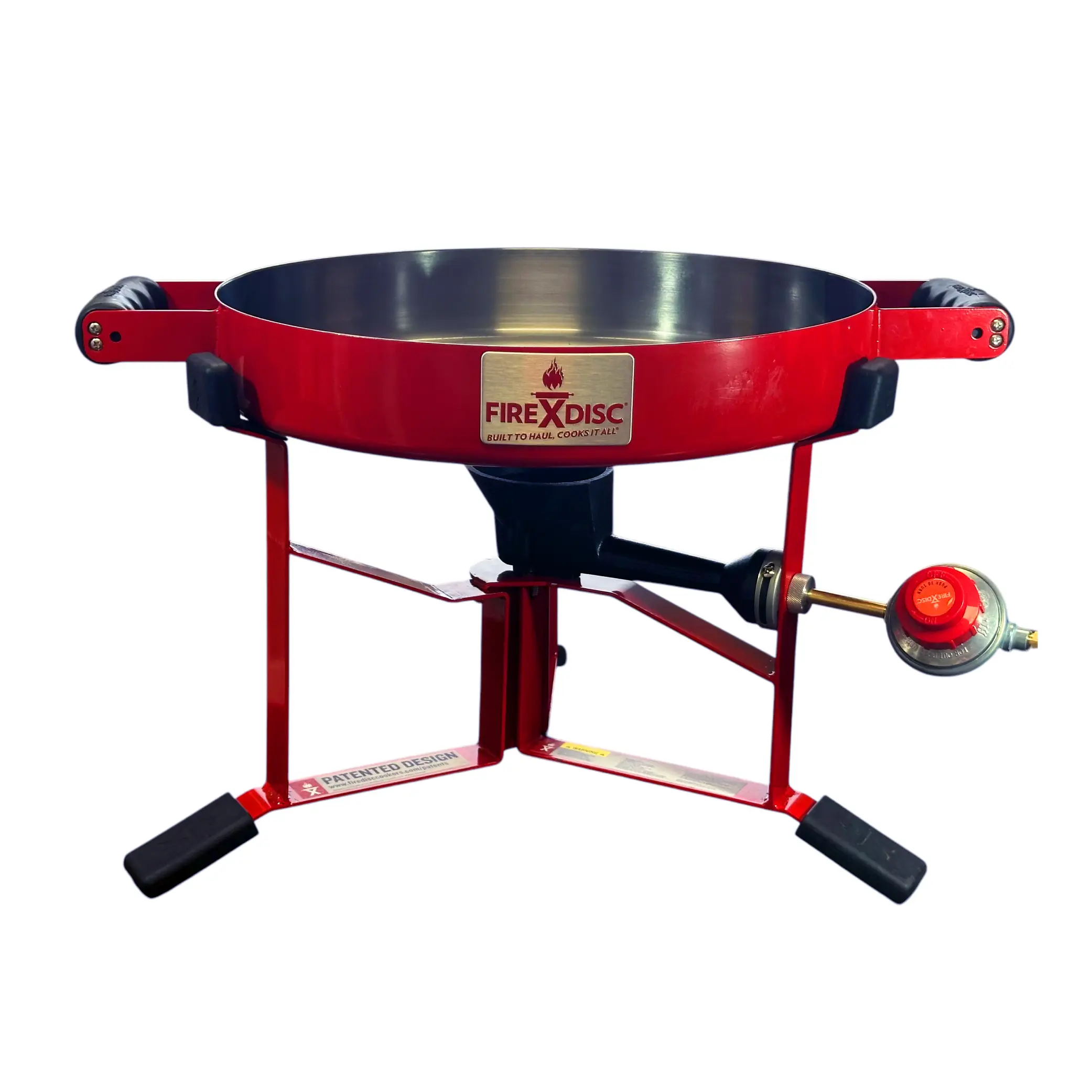 FIREDISC 215 Collapsible Tabletop Propane Cooker with 14" High-Carbon Steel Surface - High Heat Retention for Hiking & Backyard Gatherings, Tailgating, Portable Kitchen, Outdoor, Adventure-Ready, Steak, Anti-Wobble