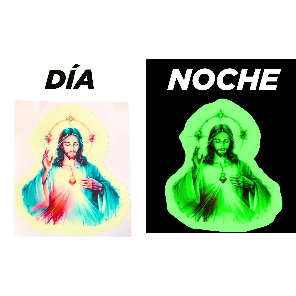 Sticker Fluorescente de Jesucristo Calcomanía para Coche y Adhesivo Decorativo Antirayaduras Vinilo Impermeable Decal Calcomania