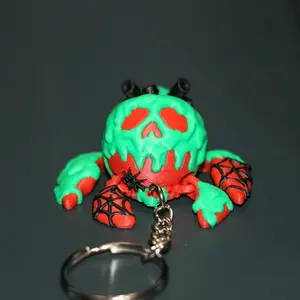 Poison Apple Turtle 3D Print Halloween Keychain - Durable and Lightweight Accessory for Your Keys