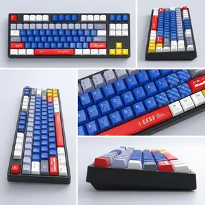 Victory 2 Gundam Keycaps, 109 Keys Cherry Pbt Material, Sublimation Design, High-Aesthetic for Mechanical Keyboard, Compatible with Made68 & Mad68
