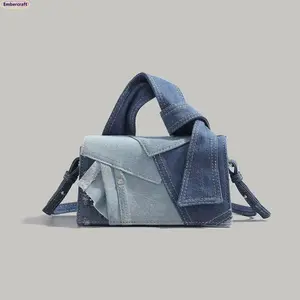Women’s Denim Crossbody Bag, 2026 Trend Mini Square Shoulder Bag, Y2K Aesthetic Messenger Purse, Lightweight Versatile Fashion Handbag, Everyday Wear, Travel, School, Shopping & Going Out