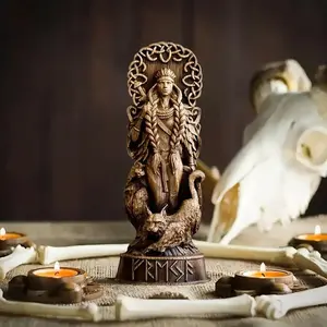 Nordic God Statue Viking Altar Sculpture Home Decor Decoration Wine Cabinet Bookshelf Outdoor Gardening Perfect Versatile Ornament Gift Choice