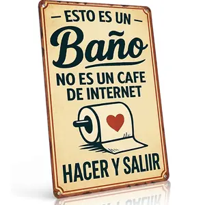 Quit Treating the Toilet Like a Co-Working Space Humorous 8x12 Aluminum Bathroom Sign Vintage Decor for Home Dorm or Office Retro Design Modern Energy