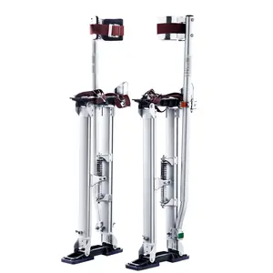 VEVOR Drywall Stilts, 24''-40'' Adjustable Aluminum Tool Stilts with Protective Knee Pads, Durable and Non-slip Work Stilts for Sheetrock Painting, Walking, Taping, SilverSummervibes