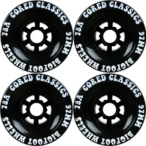 Bigfoot Longboard Wheels - 97mm 78a Cored Classics Black