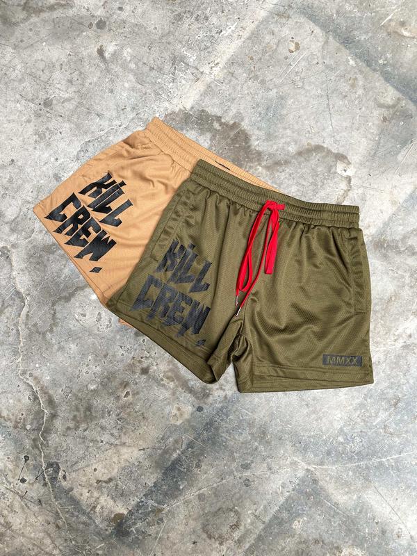 Kill Crew Muay Thai Logo Shorts - Fit Workout Clothes with Logo Design Kill Crew Muay Thai Logo Shorts - Fit Workout Clothes with Logo Design