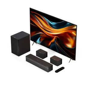 ULTIMEA Poseidon D50 5.1-Channel Sound Bar: 320W Peak Power, 2 Surround Speakers, Bluetooth Subwoofer. Ideal for Smart TVs, Home Theaters & PC Gaming. Comes with Smartphone-Controlled Cinematic Remote. Springtok