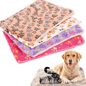 Paw Print Pattern Pet Blanket, Soft Comfortable Pet Mat, Warm Pet Bed Mat, Pet Supplies for Cats and Dogs