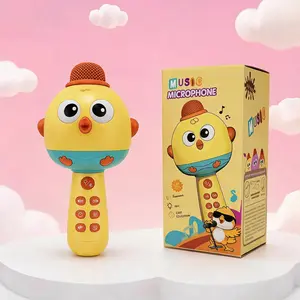 Kid's Portable Colorful LED Lights Karaoke Microphone Toy,Built inmusic, with Bluetooth connectivity! Boosts your child's happinessand confidence,Kpop festival gift creativity birthday,Christmas, Easter gift for kids  Toddler Musical Instruments Set music