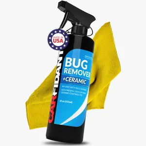 Bug and Tar Remover for Cars Exterior with Ceramic Coating - Easily and Safely Clean Bug Splatter, Bird Poop from Paint, Plastic, Rubber, Metal, Chrome, Glass - Pre Wash for Car Detailing