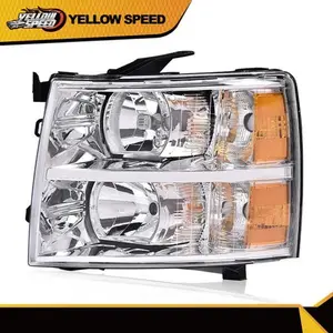 Fit For 2007-2014 Chevy Silverado Chrome/Amber Corner Headlight Lamp Left Side