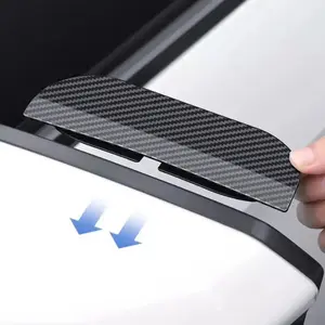 Car Rearview Mirror Rain Eyebrow Carbon Fiber Sun Visor Shade Protector Clear Vision Rain Auto Mirror Organizer Accessories