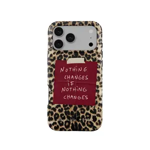 Burgatucase Nothing Changes iPhone 17 Pro Max, 16, 15, 14, 13, 12, 11 Tough Case, Motivational Typography Phone Cover, MagSafe Compatible Shockproof Protective Smartphone Case