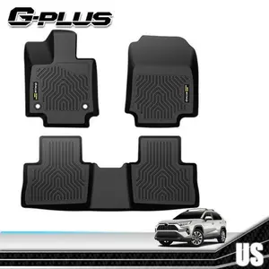 Fit for 2013-2024 Toyota RAV4 Front & Rear TPE Floor Mats,3PCS All Weather Floor Mats Rubber Liners,Waterproof Anti-slip Durable Floor Mats