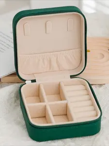 Portable Jewelry Box, American Princess Style, Korean Mini Travel Jewelry Organizer Bag for Earrings and Rings