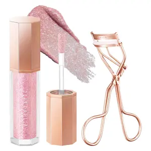 DEARDAHLIA Shine & Curl Eye Duo | Paradise Shine Eye Sequins + Dream Eyelash Curler | Sparkling Eye Makeup Bundle