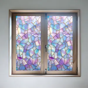 Static Cling Glass Film 45X100cm 17.71X39.37IN No Glue Reusable Window Sticker Removable Window Decal for Restaurant Living Room Renovation Decorative Frosted Privacy Film Easy to Install Removable Waterproof Oilproof Eco-fr Decorative Stickers Home Decor