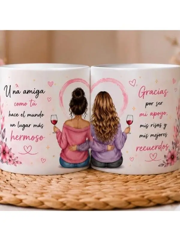 Taza Personalizada para Mejores Amigas | Juego de 2 Tazas