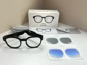 AI Smart Glasses Camera HD Video Recording Glasses with Audio, Real-Time Translation, Bluetooth Call & Music, AI Object Recognition, Touch Control, Wearable Camera Glasses for Men Women Travel Outdoor