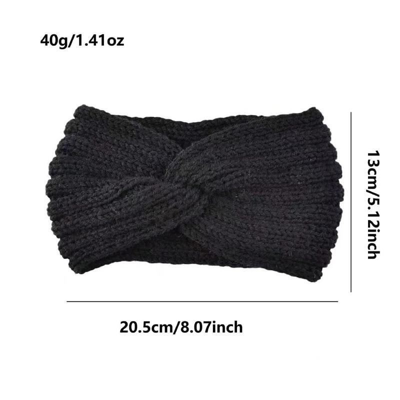 [Christmas Gift]Triple Knot Warmth Ribbed Knit Headband Set-3pcs (color-1, Standard)