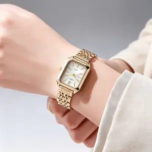 Delicate Gold Link Bracelet Watch | Small-Sized White Dial for Dainty Wrists