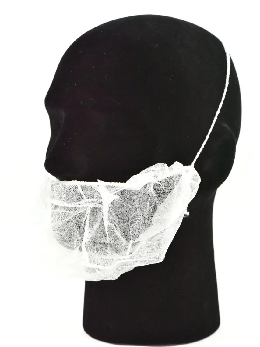 G & F Disposable Beard Nets Spun-Bonded Polypropylene 100 Pack