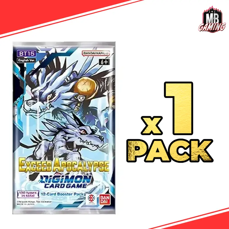 digimon exceed apocalypse booster box Amazon.com: BANDAI Digimon Card Game Booster Pack Exceed Apocalypse BT-15 ( Box) 24 Pack : Toys & Games main image 1