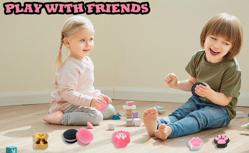 Taba Squishy Fidget Toys 6Pcs, Stress Relief Sensory Squeeze Toys for Kids & Adults, Kawaii Taba Squishies for Party Favors, Classroom, Valentine's Day Gifts, Goodie Bags Stuffers