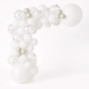 Elegant White Balloon Garland Kit