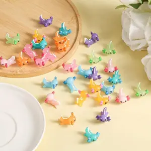 10/30Pcs Mini Resin Axolotl Miniature Axolotl Ornament Charms, Tiny Axolotl Figurines Resin Small Animals for DIY Craft Garden Landscape Potted Plant Aquarium Decoration Garden Gnomes, Garden Accessories