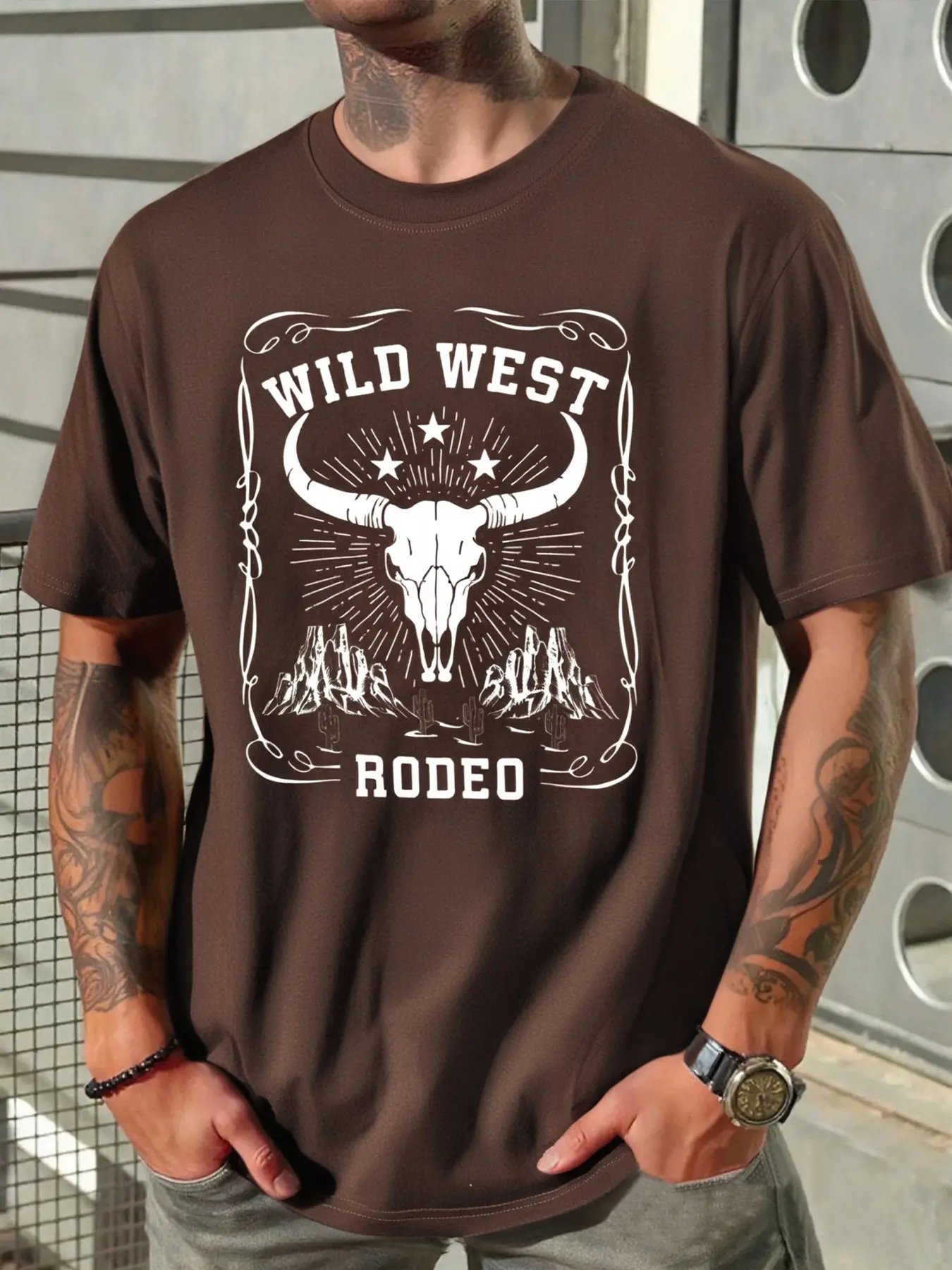 Men's Loose Fit Casual T-Shirt, Unique Design for Multiple, Comfortable Regular Style Tee for Everyday Wear, Menswear