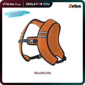 【Jumpstart Sale】ZELUS Weighted Vests, 5/10/15lbs, Z-Fit Washable Soft Iron Material with Reflective Stripes & Adjustable Straps for Men/Women: Motivational Walking,Weight Training,Rucking|Fitness Challenge,Fashion Fest Outdoorfun