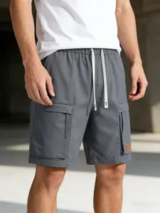 Summer Thin Workwear Shorts, Trendy Sports Casual Pockets Zipper, Men's Five-Quarter Pants, Comfortable and Stylish