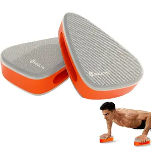Soulyis Push-up Hand Pads Sliding Disc Crawling Pads for Perfect Fit Lightweight Flexible Non-irritating Grip Anti-Slip Workout Guards for Home Gym