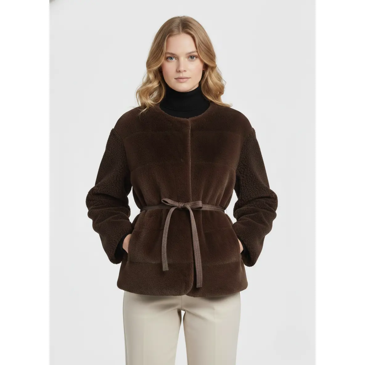 Moline Belted Teddy Jacket