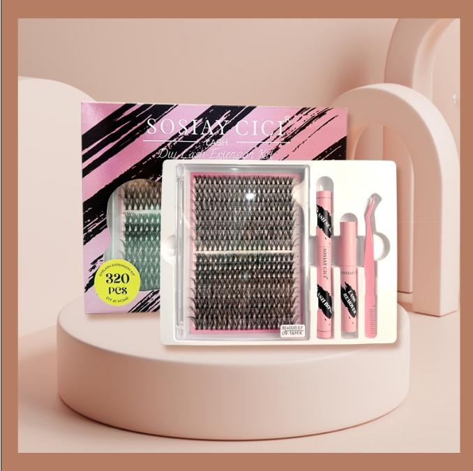 SOSIAY CICI Lashes Lazy Girl & Venus With InvisibleBand DlY Eyelash Extension Kit Bond and SealEyelash Glue and Lash Remover Beginner FriendlyIndividual Lashes Waterproof and Long lastingMakeup For Girl