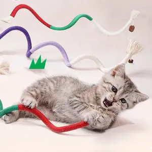 Cat Toys Chew Ropes 3Pcs with Refillable Natural Catnip, Safe Teeth Cleaning Toy for Indoor Kittens, Interactive Cat Nip Kitty Toys for All Breeds 23.6 in Ches Safe Teeth Cleaning Toy for Indoor Kittens, Interactive Kitty Toys