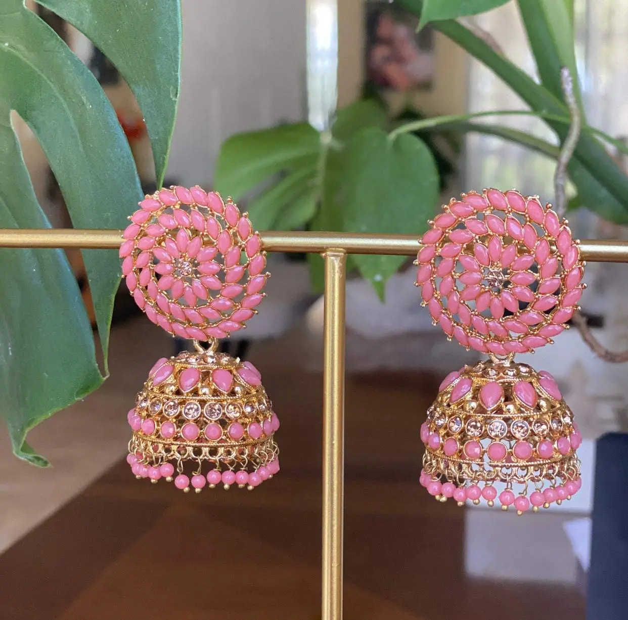 Pink Jhumka