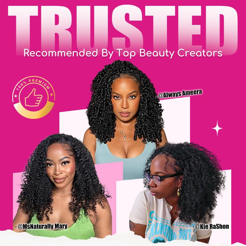 ISEE HAIR 250% Kinky Curly Wear Go Half Wig Invisible Hairline 150% & 180% Glueless Human Hair Wigs No Lace Seamless Flip Over Wig Updo Down Style Hairpiece#TikTokShopHolidayHaul