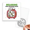 Mini Pocket Coloring Book for Adults & Kids (3x3") with 50 Simple & Cute Designs for Relaxation