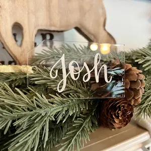 Personalized Christmas Stocking Hand Lettered Name Tags by MillionAyres