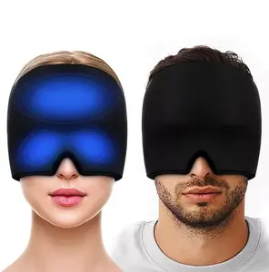 Reusable Migraine Relief Cap - Hot/Cold Hangover Relief Cap - Soft and Stretchable Ice Pack Mask - Cold Compress Head Wrap