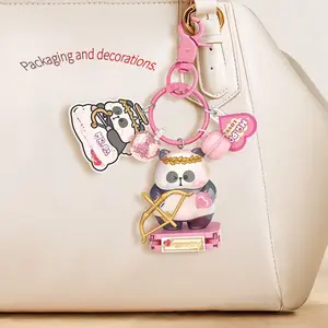 1 Set Panda Building Blocks Blind Box Panda Blind Box Keychain Lucky Cat Cupid Panda Toy Keychain Accessories Gift for Family and Friends Holiday Gift Birthday Gift